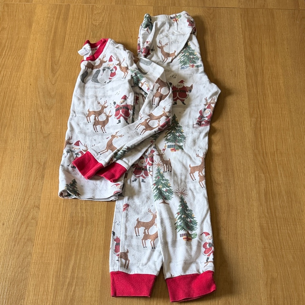 Pottery Barn Kids Holiday Santa and Reindeer Pajamas